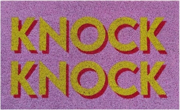 Giftcompany Fußmatte Fußmatte aus Kokosfasern Knock Knock (75x45cm)