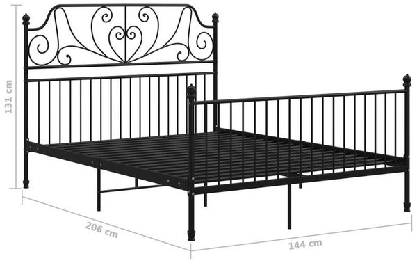 DOTMALL Bettgestell aus Metall, romantischer Landhausstil, Doppel/Einzelbett,ohne Matratze
