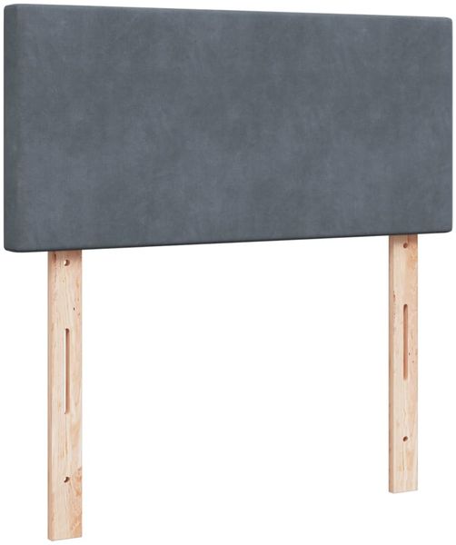 vidaXL Boxspringbett mit Matratze Dunkelgrau 90x200 cm Samt 3288505 Bild 9