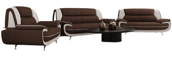 Kaiser Möbel Loungeset Wohnzimmer-Set 3-2-1 modern, Stoff Kronos, PALERMO, (3-2-1, Sitzgarnitur 3-2-1), breite Sitzflächen keine Schlaffunktion