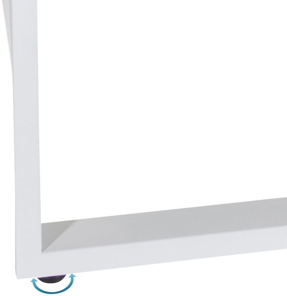 hjh OFFICE Schreibtisch WORKSPACE LIGHT I Melaminharzbeschichtete Spanplatte, Gestell pulverbeschichteter Stahl Walnuss/Weiß Bild 10