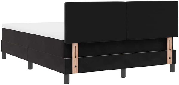 vidaXL LED Boxspringbett mit Kopfteil Schwarz 140 x 190 cm Samt 3342718 Bild 8