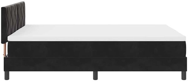vidaXL LED Boxspringbett mit Kopfteil Schwarz 140 x 190 cm Samt 3342718 Bild 7