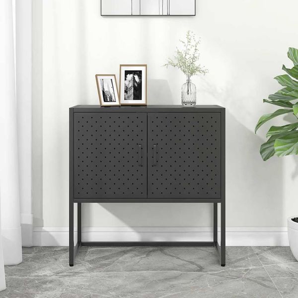vidaXL Sideboard Anthrazit 75x35x75 cm Stahl 335873