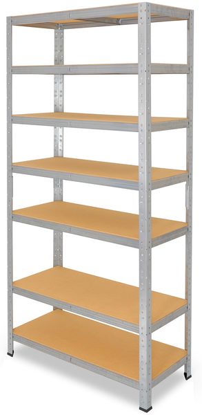 shelfplaza HOME 230x70x23 cm Schwerlastregal in grau-verzinkt mit 7 Böden und 125 kg Traglast pro Boden Bild 6