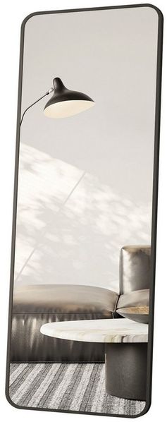 WDWRITTI Spiegel rechteckig Schwarz 150x50 Flurspiegel modern groß mit Alu Rahmen (Ganzkörperspiegel Hochspiegel, 5mm HD Bleifreier Spiegel, explosionsgeschützt), 4 Installationsmethoden