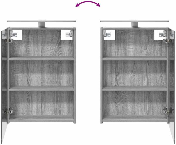 vidaXL Badezimmerschrank-Set 3 pcs 120 x 14,5 x 70 cm Holzwerkstoff 3403757 Bild 12
