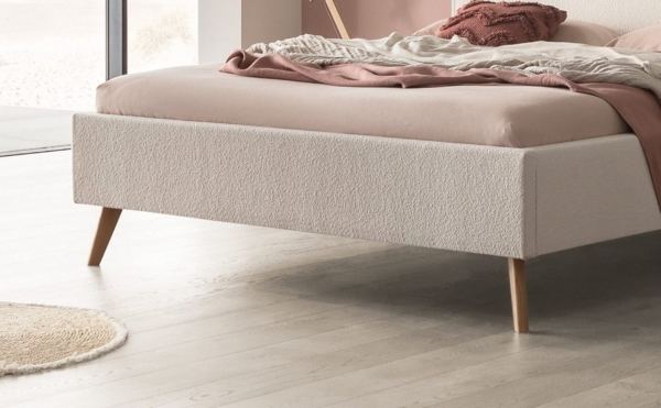 HASENA Polsterbett Selena, mit trendigem Bouclestoff, Rahmenhöhe von 23 cm und 4 Einlegetiefen Bild 2