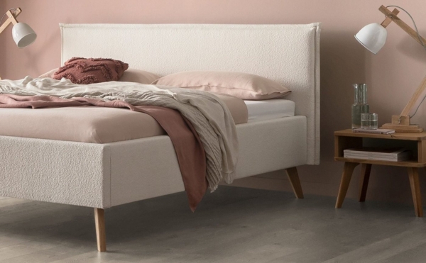 HASENA Polsterbett Selena, mit trendigem Bouclestoff, Rahmenhöhe von 23 cm und 4 Einlegetiefen Bild 3