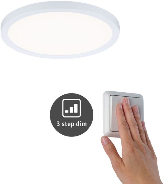 Paulmann No. 93055 LED Einbaupanel Areo VariFit Weiß IP44 3-Stufen-dimmbar 175mm 4000K