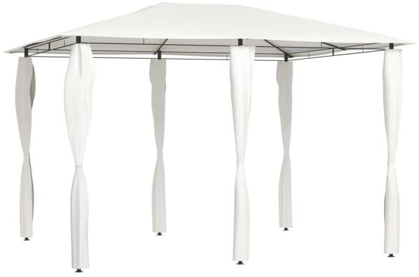 vidaXL Pavillon mit Pfostenabdeckungen 3x4x2,6 m Creme 160 g/m² 313611