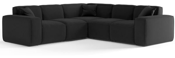 Ecksofa Designersofa CELES in Stoff Opera Velvet Grün Seite Universal Bild 4