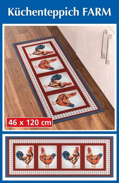 Maximex Küchenläufer Küchenteppich Maße ca.: 46 x 120cm rutschhemmend