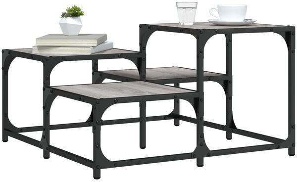 vidaXL Couchtisch Grau Sonoma 68x68x40 cm Holzwerkstoff 837750