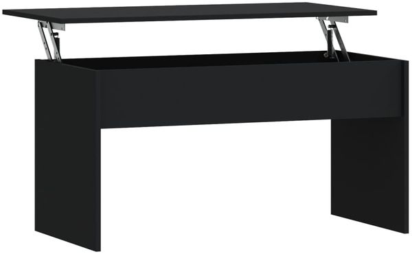 Couchtisch, Sofatisch Schwarz 102x50,5x52,5 cm Holzwerkstoff