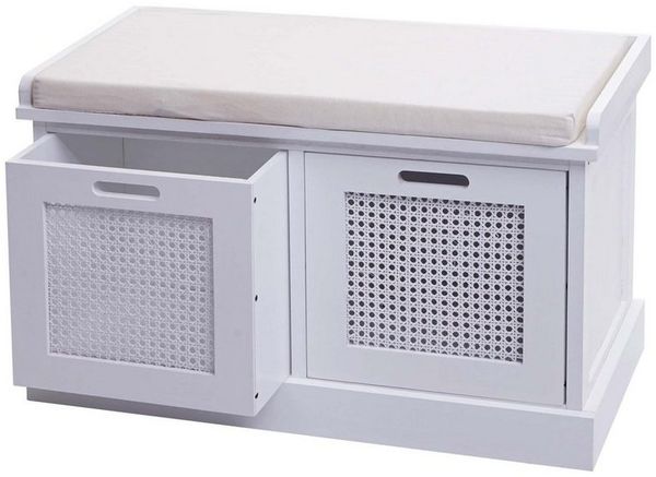 MCW Polsterbank MCW-J49 (3-St), Inkl. Sitzpolster, zwei Staufächern, Aufbewahrungsboxen herausnehmbar