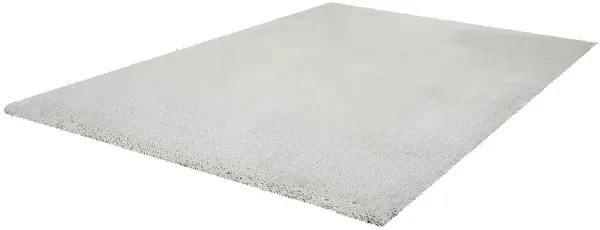 Vente-unique - Hochflorteppich - 160 x 230 cm - Microfaser - Weiß - HARVEY