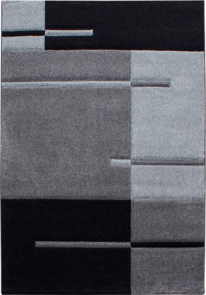 Kurzflor Teppich Hara rechteckig - 140x200 cm - Grau