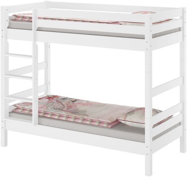 Etagenbett Massivholz Buche waschweiß 90x200 Stockbett mit wählbarem Zubehör V-60.17-09Wohne Zubehör