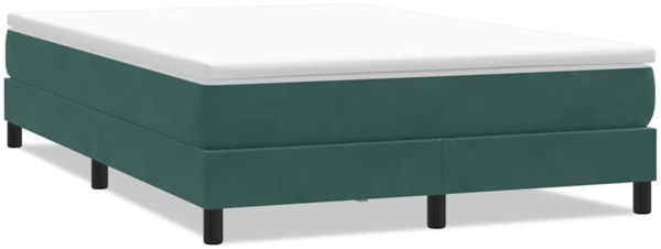 vidaXL Boxspringbett ohne Matratze Dunkelgrün 140x220 cm Samt 3315876