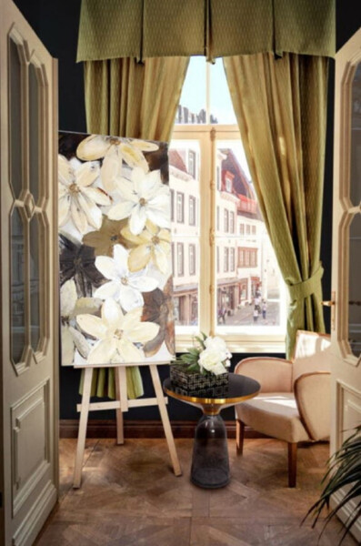 Casa Padrino Luxus Beistelltisch Schwarz / Grau / Gold Ø 50 x H. 53 cm - Runder Glas Tisch - Moderne Wohnzimmer Möbel Bild 3