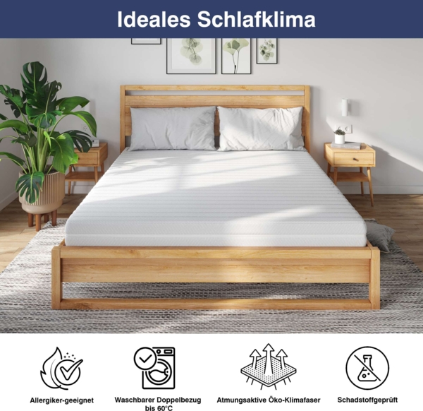 Matratzenset Betten-ABC KSP-500, Größe 140 x 220cm Härtegrad H2+ Lattenrost Superflex NV, 42 Leisten Bild 4