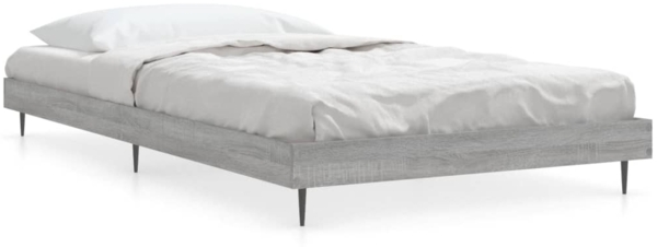 vidaXL Bettgestell Grau Sonoma 90x190 cm Holzwerkstoff 832307