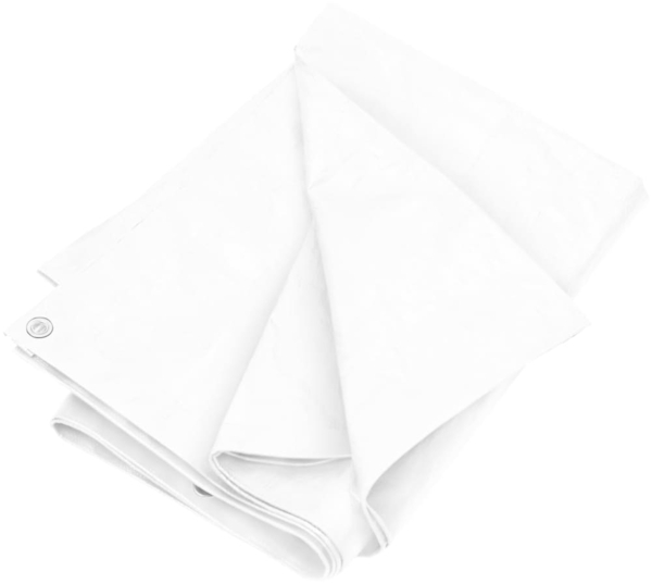 vidaXL Abdeckplane 180 g/m² 4x8 m Weiß HDPE 151585