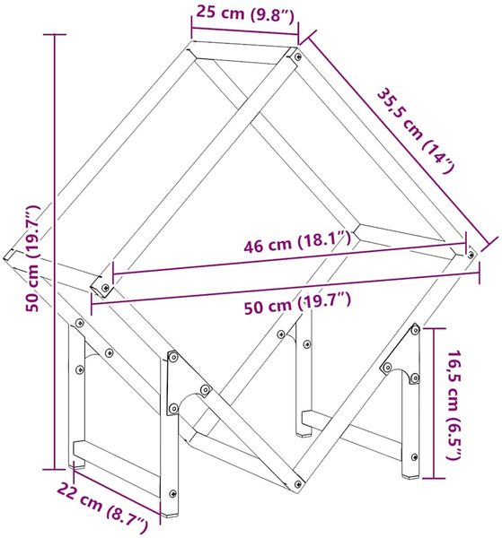 vidaXL Brennholzregal Olivgrün 50x25x50 cm Kaltgewalzter Stahl 864278 Bild 11