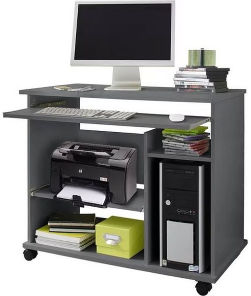bv-vertrieb Computertisch Computertisch 90x50 cm, PC Tisch auf Rollen, Schreibtisch, auf Rollen