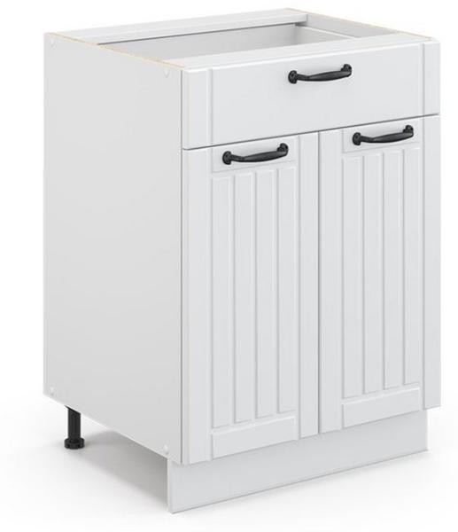 Badschrank Fame-Line Weiß Landhaus 60 x 82 cm mit Schublade, ohne Arbeitsplatte Vicco