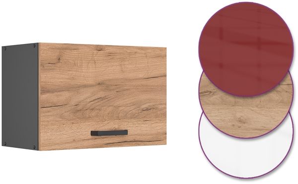 Hängeschrank R-Line Goldkraft Eiche 60 cm Flach Vicco Bild 6