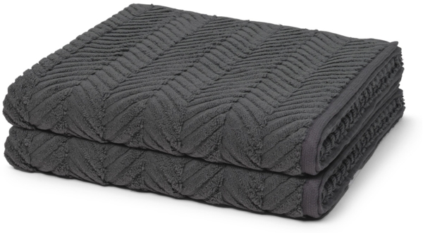 Ross Sensual Skin Zopf 2 tlg. Frottier-Set - 2 X Duschtuch (75 X 140cm) - 500 g/m2 - Anthrazit