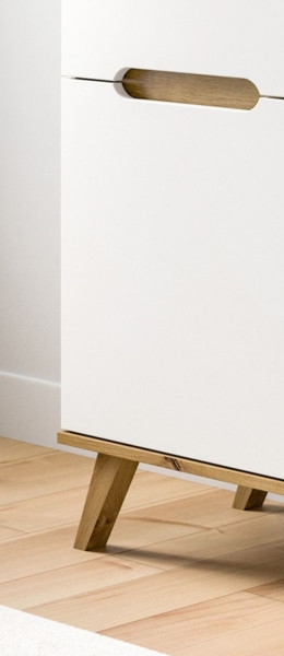 'Hygge' Sekretär, weiß und Eiche, 100 x 118 x 40 cm Bild 4