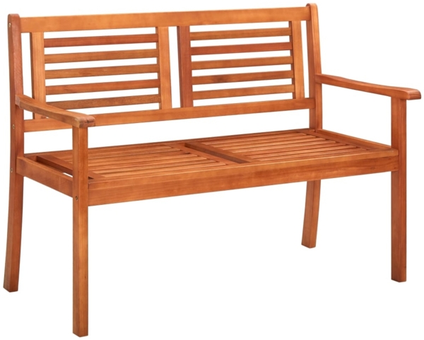 vidaXL 2-Sitzer-Gartenbank mit Auflage 120 cm Massivholz Eukalyptus 3060983