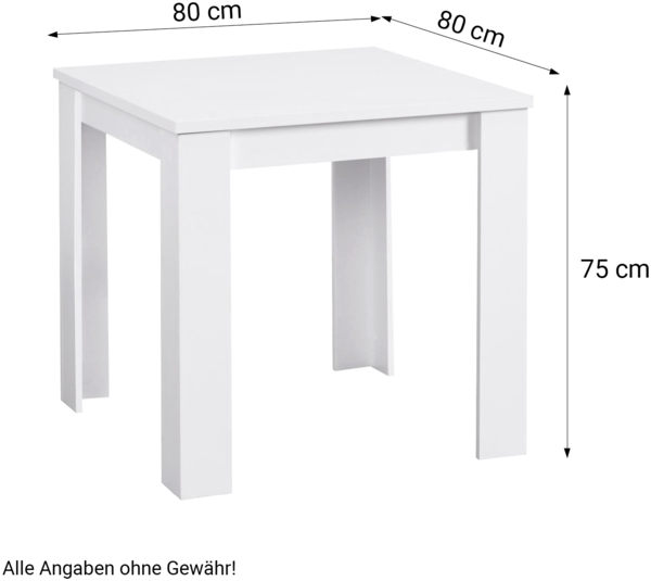 Essgruppe mit 2 Stühlen Esstisch Weiß 80x80 cm Esszimmertisch Holz Massiv Polsterstühle Samt Grau Bild 4