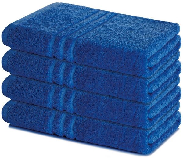 Lavea Duschtücher 4er Set Duschtuch 70x140 cm, Elena Frottee Handtücher, (Set, 4-St), Dusch-Handtuch, 500 g/m² Frottier, weich & saugstark, pflegeleicht