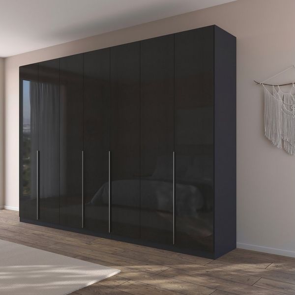 rauch Drehtürenschrank Kleiderschrank Schrank Garderobe AGORDO mit Dekor- oder Hochglanzfront (in zwei Griff-Farben) durchdachte Innenausstattung, in 6 Breiten und 2 Höhen MADE IN GERMANY