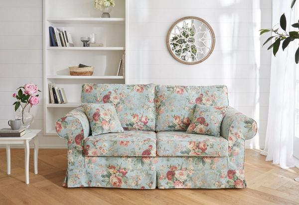 Home affaire 2-Sitzer Shadmoor, Hussenoptik, in uni oder mit Blumendruck