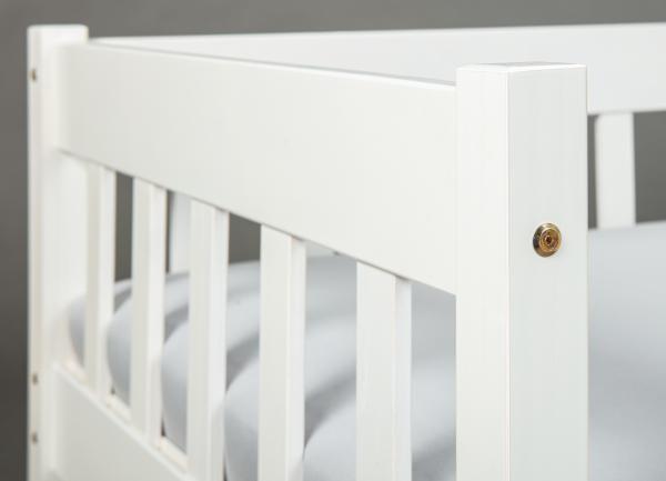 Sofabett Einzelbett SINTRO 90 x 200 cm Kiefer Massivholz weiß lackiert Bild 7