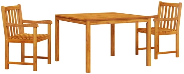 vidaXL Garten Essgruppe 3 pcs Braun Massivholz Akazie 3375645