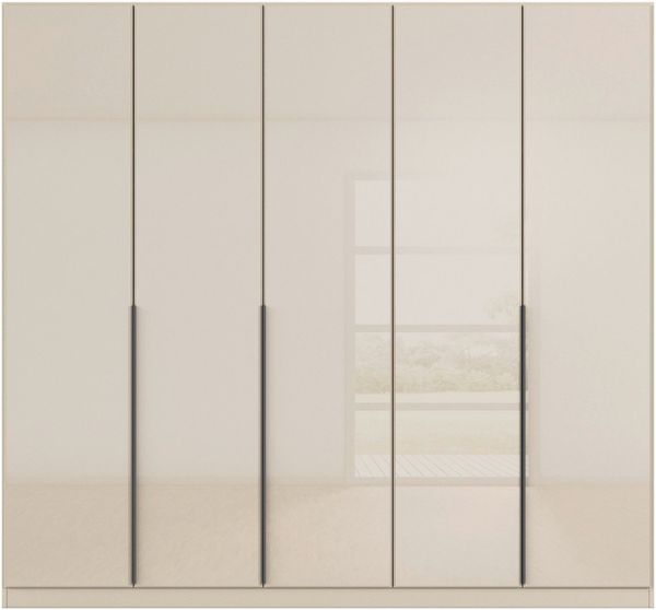 OTTO home Drehtürenschrank Kleiderschrank Kleiderschränke Schrank Garderobe AGORDO mit Glasfront (in zwei Griff-Farben, Breiten 91-405 cm) durchdachte Innenausstattung, in 7 Breiten und 2 Höhen MADE IN GERMANY