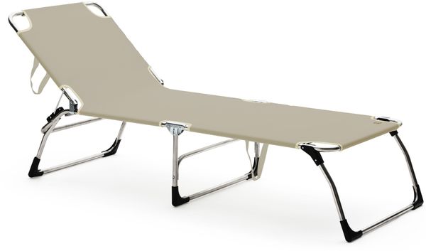 Dreibeinliege Amigo BIG aus Aluminium Taupe