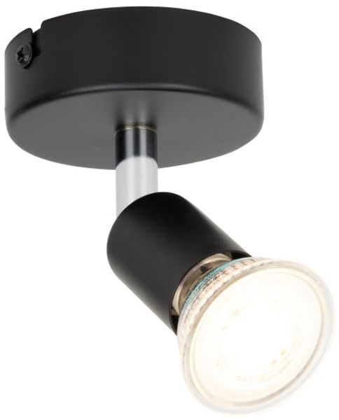 Mylight LED Wandstrahler 1er Spot Ø 8 x 13,5 cm schwarz warmweiß