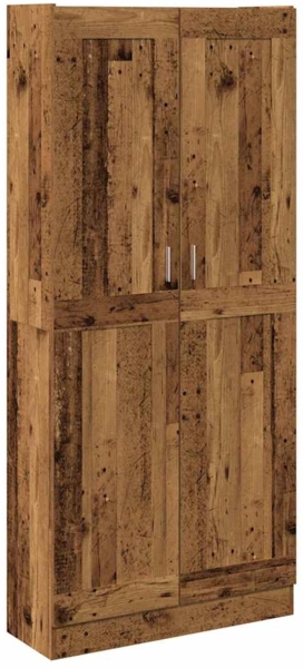 vidaXL Highboard Altholz-Optik 82,5x30,5x185 cm Holzwerkstoff 3318716