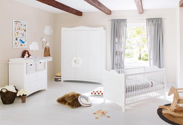 Pinolino 'Florentina' 3-tlg. Babyzimmer-Set weiß, breit, groß