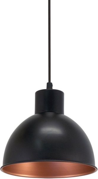 Eglo 49238 Hängeleuchte TRURO 1 Stahl schwarz, kupfer E27 1X40W H:110cm Ø21cm dimmbar
