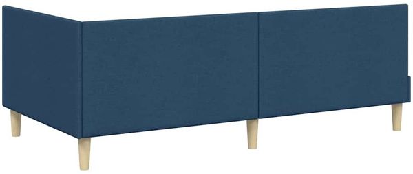 vidaXL Eckbettgestell mit Matratze Sonstiges 2 pcs Blau Stoff 3393732 Bild 9