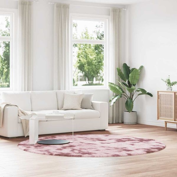 vidaXL Teppich Shaggy Hochflor NAVARRA Altrosa 240x240 cm Polyester 4102929