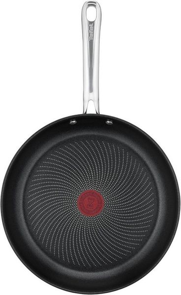 Tefal Infinite Pfanne Induktion 30 cm, Bratpfanne mit Antihaftversiegelung, Thermo-Signal bei idealer Brattemperatur, einfache Reinigung, für alle Herdarten geeignet, Premium-Edelstahl, H81507